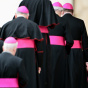 Pope Benedict XVI is welcomed by bishops