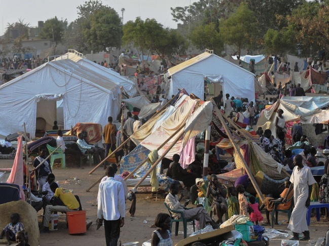 Tens of thousands of refugees are flocking to United Nations compounds like this one in Juba, while fears fester that fighting in the capital will resume.