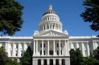 The California state capitol building in Sacramento.