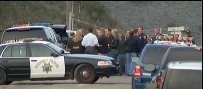 The scene of the pursuit on old Pacific Coast Highway, which ended in a motorcyclist's death.