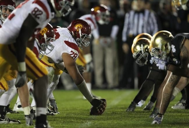 USC lined up against Notre Dame in 2011.