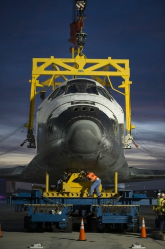 Space Shuttle Endeavour Offload at LAX