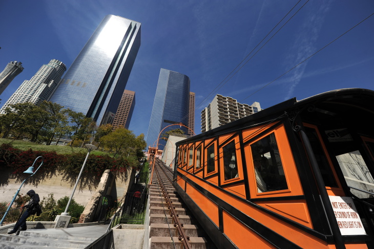 The Angels Flight Railway, for the first
