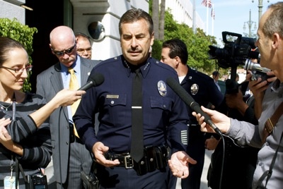 LAPD Chief Charlie Beck at Occupy LA