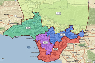La County Border Map How Would You Redraw La County District Lines Kpcc Npr News For Southern California 89 3 Fm