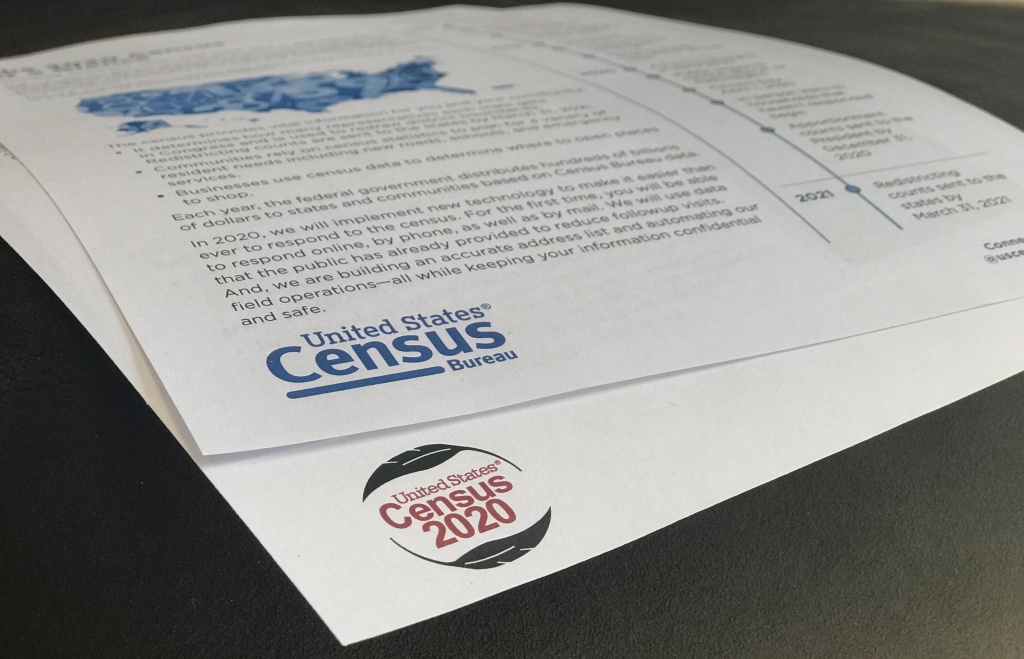 Handouts with information on 2020 census