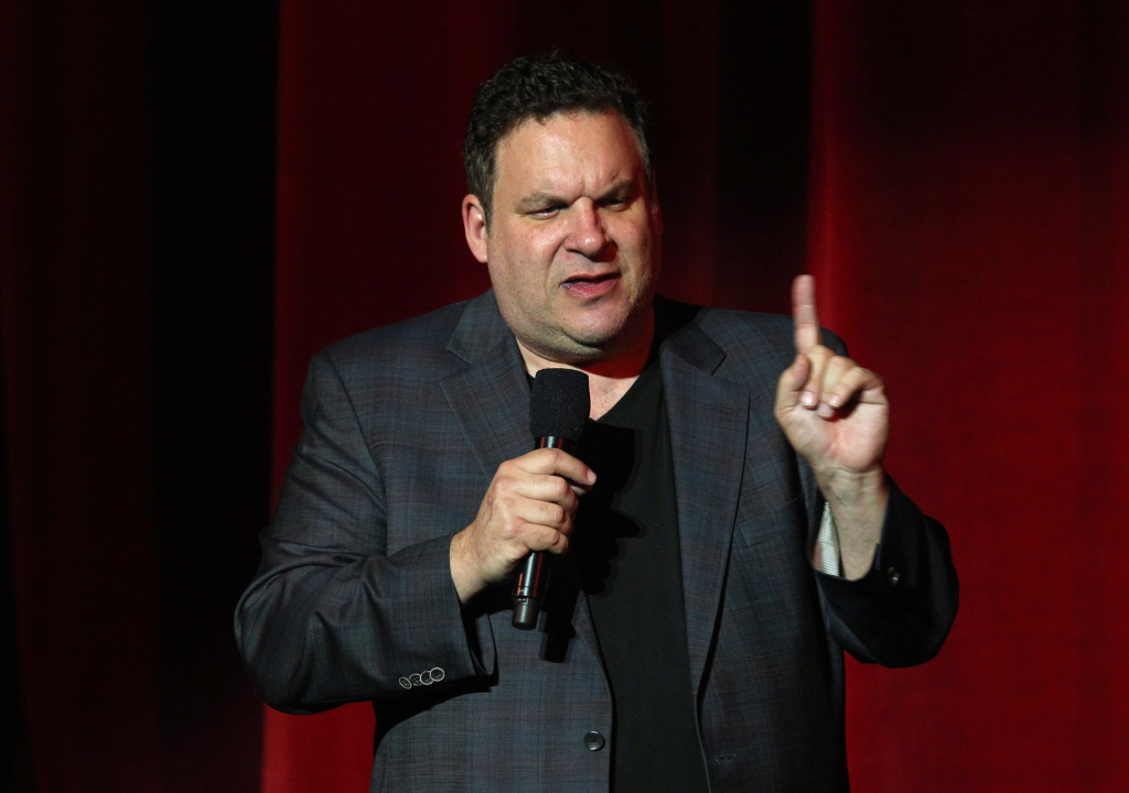 Ray Romano Hosts International Myeloma Foundation's 6th Annual Comedy Celebration Benefiting The Peter Boyle Research Fund Performer Jeff Garlin performs onstage at the International Myeloma Foundation's 6th Annual Comedy Celebration hosted by Ray Romano benefiting The Peter Boyle Research Fund at The Wilshire Ebell Theatre on October 27, 2012 in Los Angeles, California.