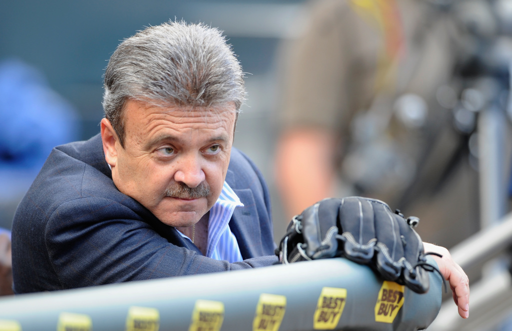 Los Angeles Dodgers v Minnesota Twins Ned Colletti, General Manager of the Los Angeles Dodgers, watches batting practice before the game against the Minnesota Twins on June 27, 2011 at Target Field in Minneapolis, Minnesota.
