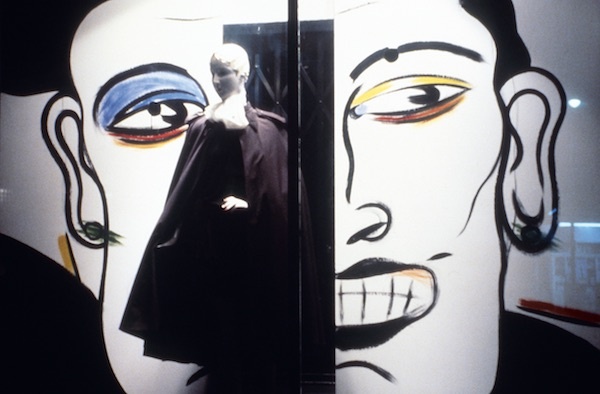 A photograph of a window display at Maxfield Bleu in West Hollywood, c. early 1980s, created by artist Mundo Meza in collaboration with Simon Doonan. A photograph of a window display at Maxfield Bleu in West Hollywood, c. early 1980s, created by artist Mundo Meza in collaboration with Simon Doonan.