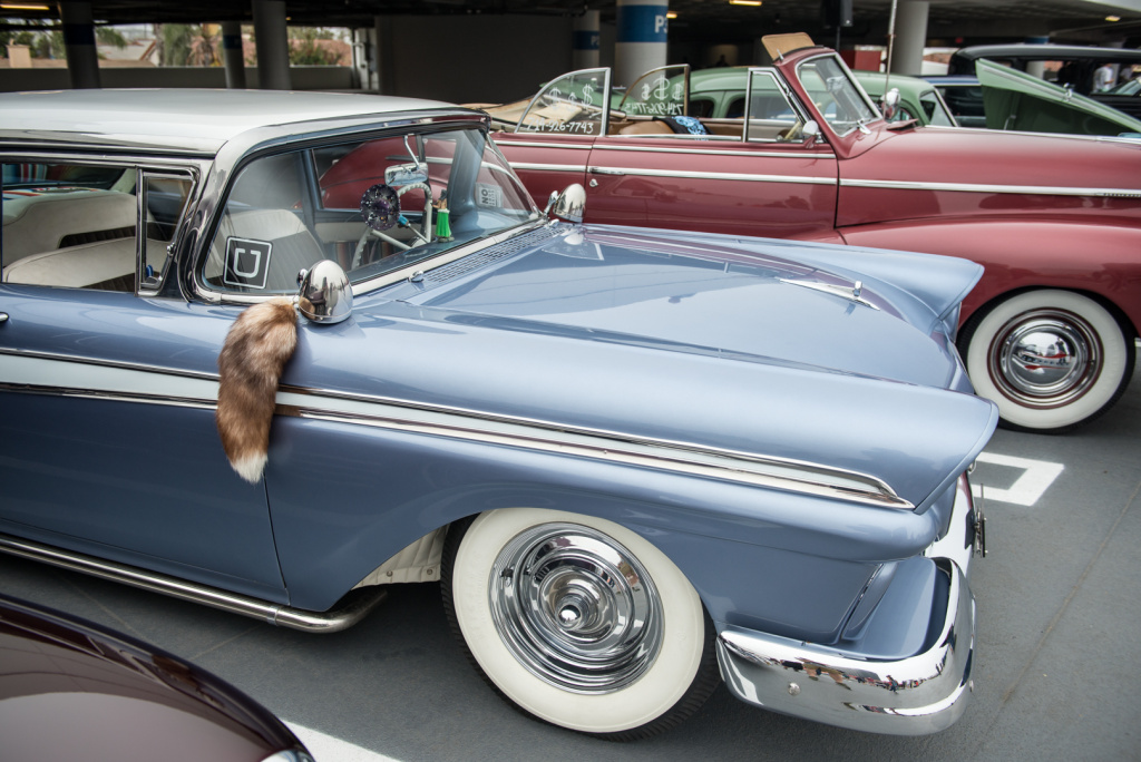 Hugo Guardado's 1957 Ford Fairlane isn't really available through Uber. It's a joke, but Hugo Guardado's 1957 Ford Fairlane isn't really available through Uber. It's a joke, but