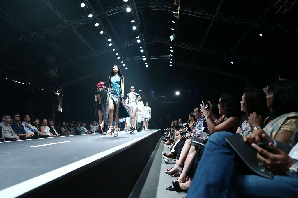 Audi Star Creation Competition General Atmosphere of models walking down the runway at the Audi Star Creation Runway Showdown event at Tent @ Marina Promenade on May 13, 2013 in Singapore.