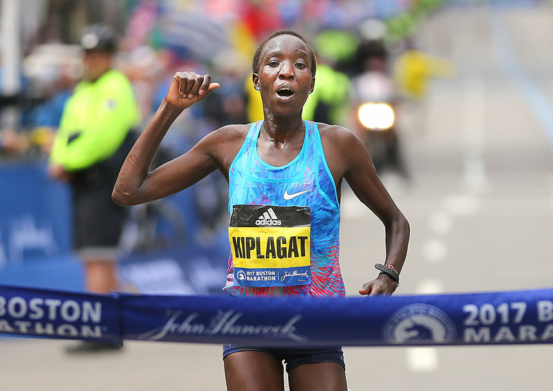 kiplagat-marathon_custom-da1a92e95bd3a5ba10280be862bb8b231b231e5d-s800-c85.jpg Edna Kiplagat crosses the finish line of the 121st Boston Marathon on April 17. It was her first time running the race.
