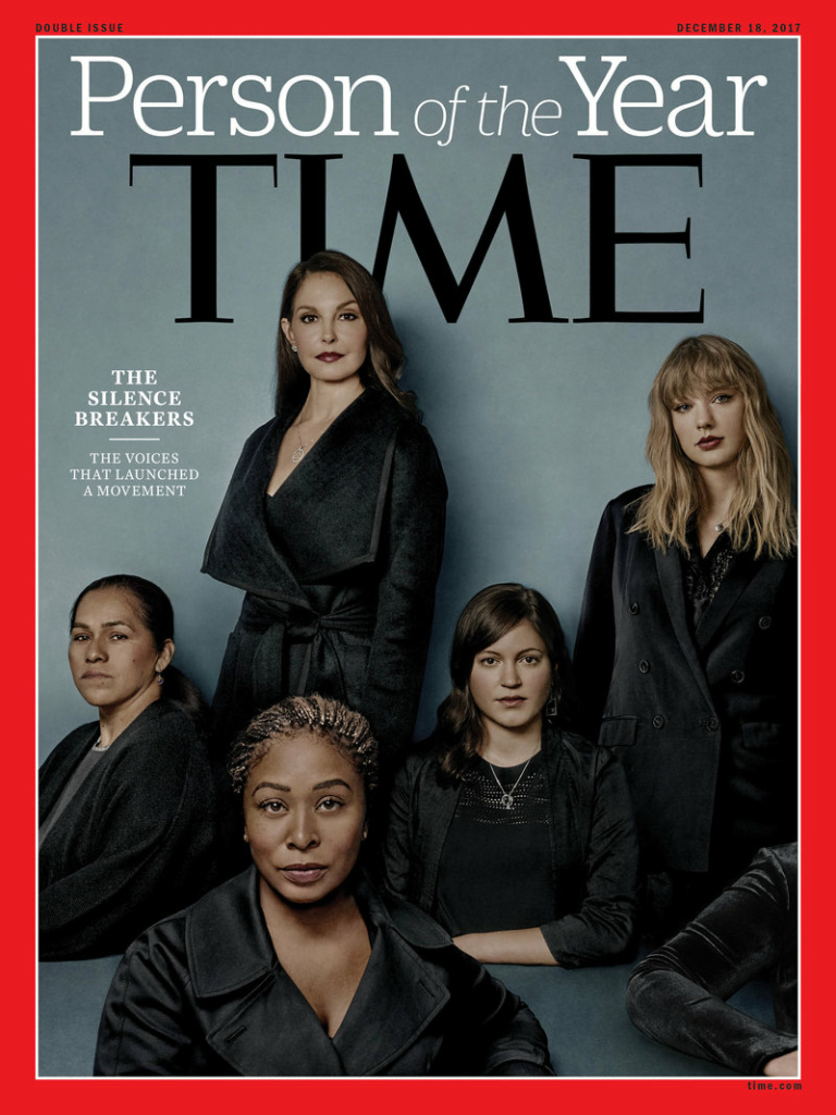 Time magazine says the women who shared stories about sexual harassment and abuse through the #metoo campaign — the Time magazine says the women who shared stories about sexual harassment and abuse through the #metoo campaign — the
