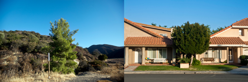 Canyonlands Diptych - 1 Left: Developers have shown interest in building housing tracts in areas of Cleveland National Forest. Right: A housing development in Rancho Santa Margarita.