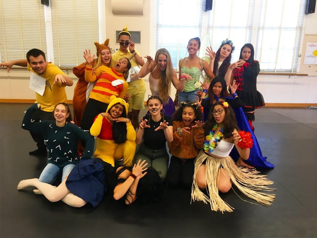 Reesa Partida Dance Teacher Van Nuys Woolsey Fire Van Nuys High School teacher Reesa Partida (center, back row) poses with students from one of her dance classes.