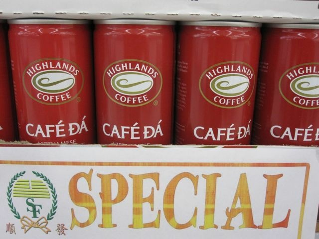 Buzz guaranteed: Cans of Vietnamese-style coffee on sale at a Beach Boulevard supermarket, September 2010 Buzz guaranteed: Cans of Vietnamese-style coffee on sale at a Beach Boulevard supermarket, September 2010