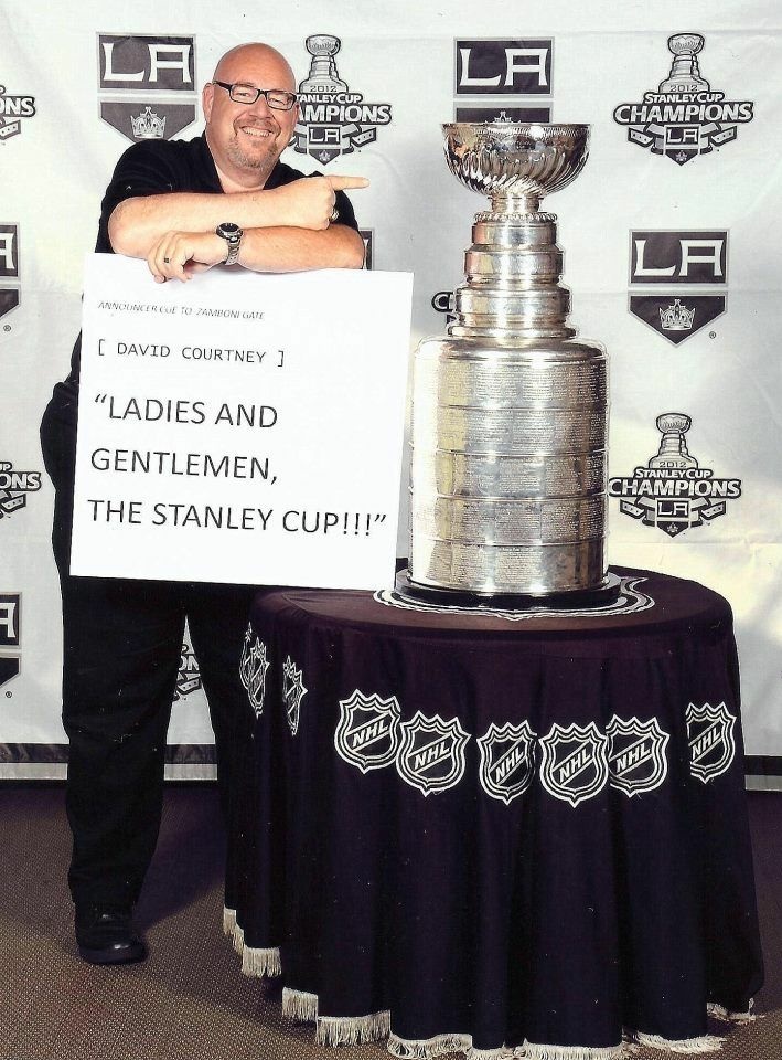 David Courtney after the LA Kings' championship.