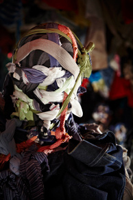 Interior shot of Jennifer Vanderpool and James Gilbert’s “Worker” installation at Pitzer College’s Lezner Gallery.