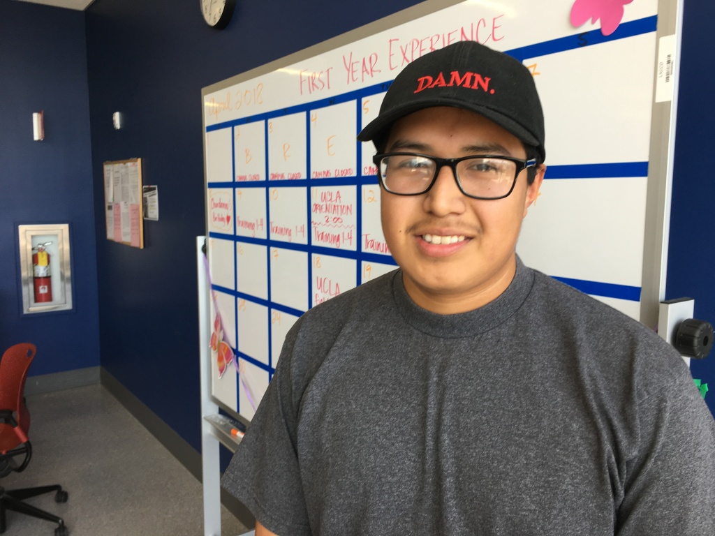 First year L.A. City College student Oscar Vasquez enrolled through the L.A. College Promise. First year L.A. City College student Oscar Vasquez enrolled through the L.A. College Promise.