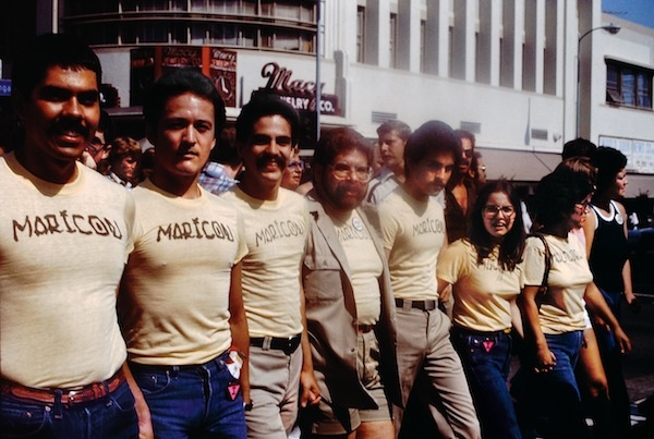 Participants in the Christopher Street West Pride parade wearing Joey Terrill’s Participants in the Christopher Street West Pride parade wearing Joey Terrill’s