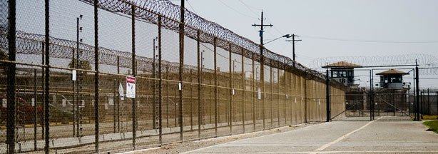 File photo: The California Institution for Men prison fence is seen on August 19, 2009 in Chino, California.