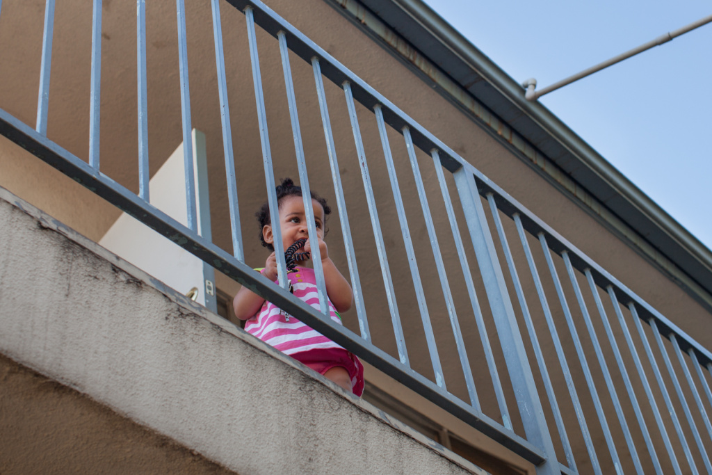 03 - Christina Bray - Pomona Prison Childcare Mothers Center Pregnant Prisoners Lola Mae Bray looks out of the second floor of the Community Prisoner Mother Program in Pomona, Calif. where children under age seven live with their incarcerated mothers. The children are enrolled in preschool, Head Start or Kindergarten classes on-site, while the mothers take parenting, drug and alcohol abuse prevention and other classes.