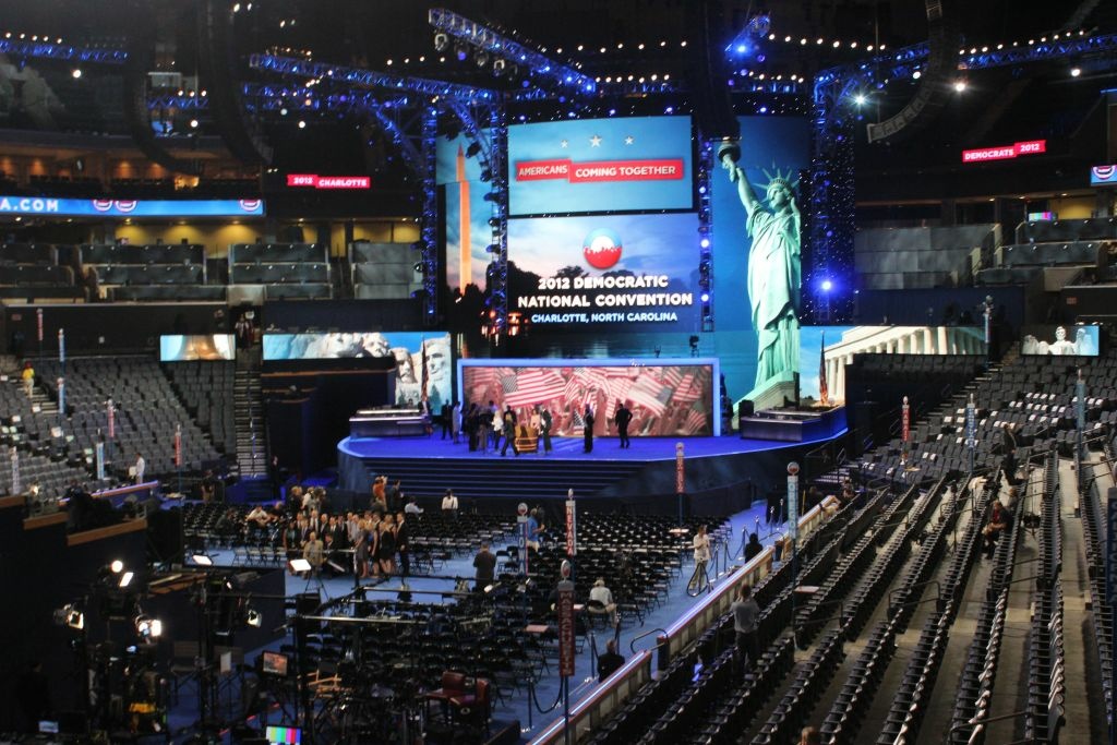 Charlotte prepares for President Obama's speech on the final day of the Democratic National Convention. Charlotte prepares for President Obama's speech on the final day of the Democratic National Convention.