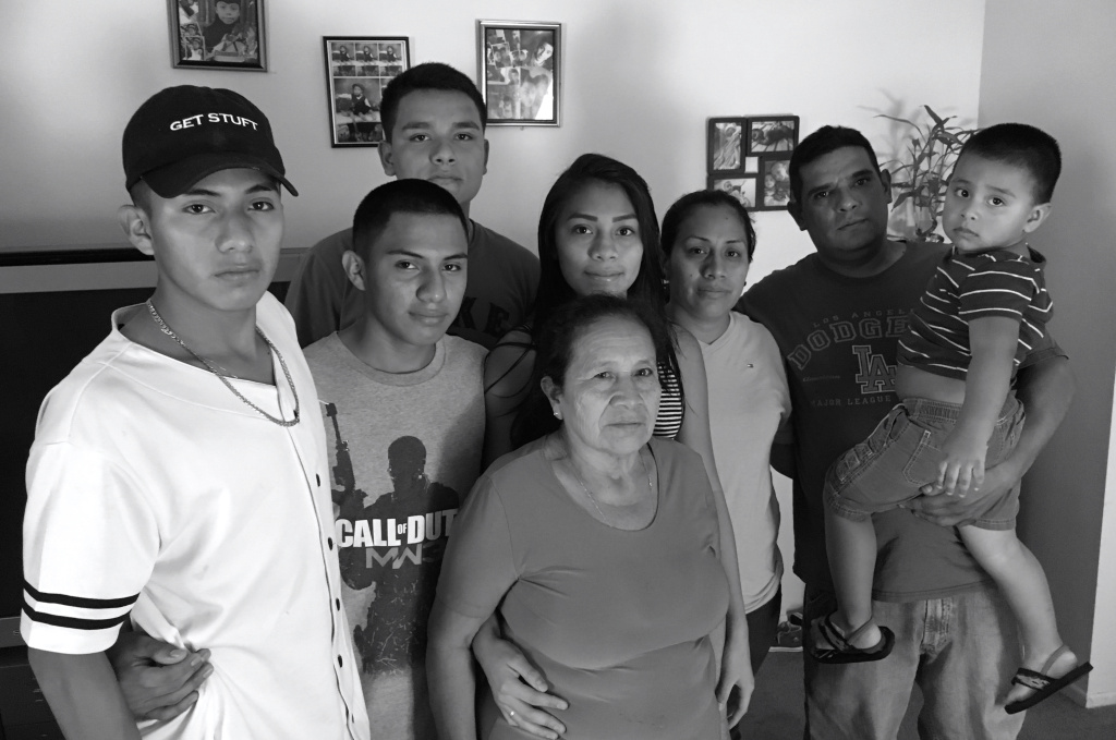 After Asylum The extended Hernández-Gonzalez family in their home in La Quinta. The two boys, Alejandro, far left, and Luis, second from left, were both granted asylum in 2016 after fleeing violence in El Salvador.