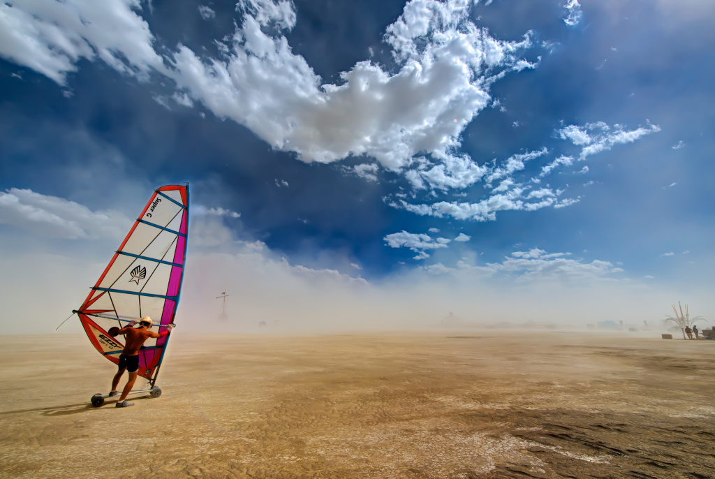 sailing the playa boat burning man drought
