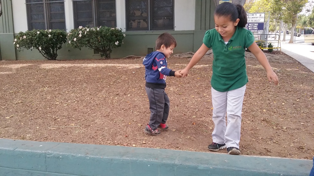 Kids play at Lorena Street School Siblings Alejandro, 3, and Emily, 7, often play on this outside yard at Lorena Street Elementary School, where Emily attends a charter school. The Boyle Heights school is one of several that tested high for lead.