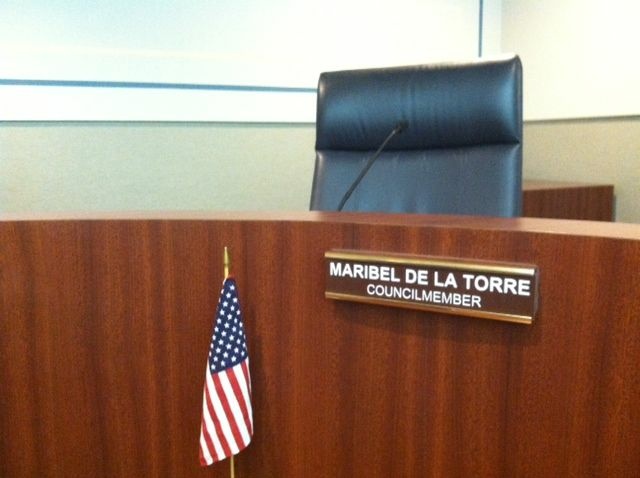 San Fernando City Councilwoman Maribel de la Torre pleaded not guilty to charges of battery and vandalism. She will be back in court on Sept. 20.
