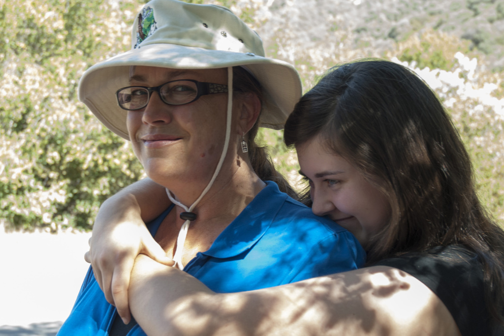 Heal the Bay 17 Madeleine Cray (right) hugs her mother Yvonne Brockwell during a tour of Cold Creek in the mountains north of Malibu, Calif., March 15.
