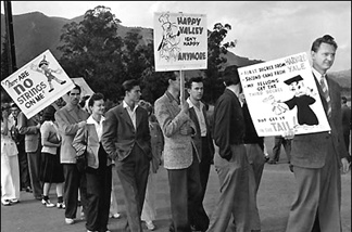 Mercer 7505 Striking cartoonists picket Disney, 1941.