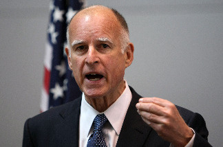 California attorney general Jerry Brown speaks during a press conference where he announced a lawsuit he filed against Wells Fargo affiliates April 23, 2009 in San Francisco, California.