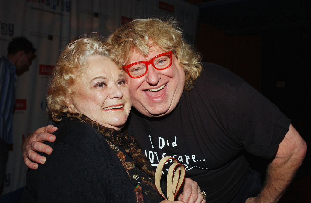 CA: Actor Bruce Vilanch poses with actress Rose Marie as they attend the