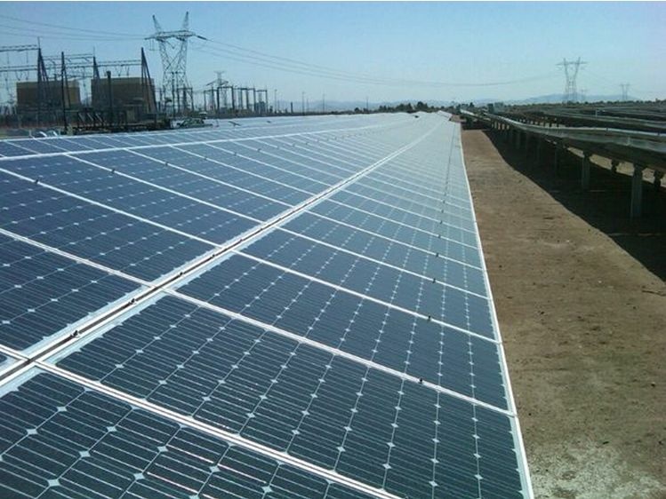 solar plant Located about 65 miles north of L.A. near the community of Adelanto, Calif. The project produces 10 MW (AC) power, which is enough energy to meet the needs of 3,300 typical homes each year.
