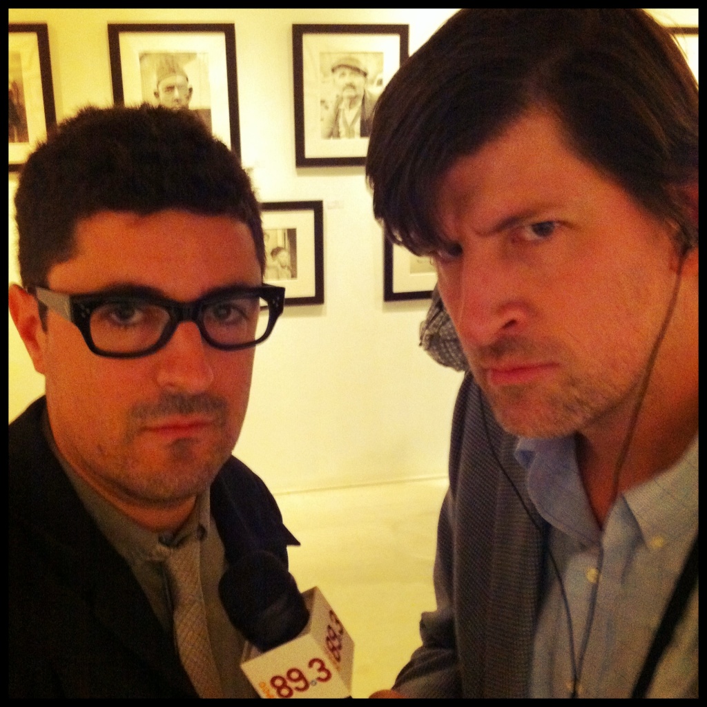 Chris Butler (with glasses) and Off-Ramp host John Rabe (with scowl). Chris Butler (with glasses) and Off-Ramp host John Rabe (with scowl).