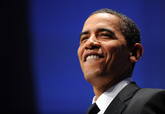 Mercer 10607 President Obama speaks at the Human Rights Campaign National Dinner in Washington, DC, on October 10, 2009, vowin to repeal