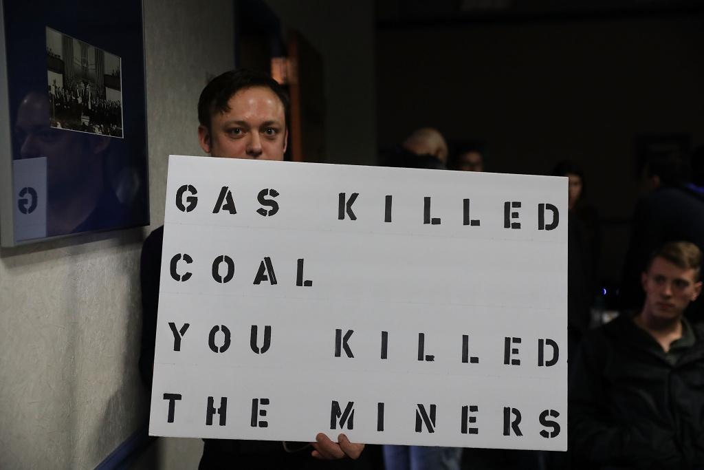 WV GOP Senate Candidate Don Blankenship Holds Town Hall Meeting In Morgantown Student protesters demonstrate against Republican candidate for U.S. Senate Don Blankenship as he speaks at a town hall meeting at West Virginia University on March 1, 2018 in Morgantown, West Virginia. Blankenship is the former chief executive of the Massey Energy Company where an explosion in the Upper Big Branch coal mine killed 29 men in 2010. Blankenship served a one-year sentence for conspiracy to violate mine safety laws.
