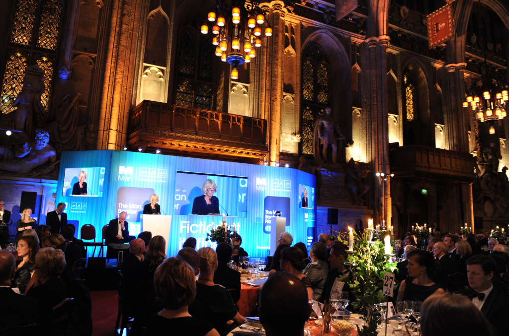 The Man Booker Prize For Fiction 2013 Camilla, Duchess of Cornwall makes a speech at the 2013 Man Booker Prize for Fiction reception at The Guildhall on October 15, 2013 in London, England.