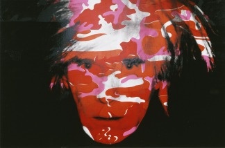 This undated handout photo provided by the National Portrait Galley shows the camouflage self-portrait of Andy Warhol, part of an exhibit entitled 'Hide/Seek: Difference and Desire in American Portraiture,' which opened Oct. 30 and runs through Feb. 13, 2011. The installation will feature 105 works by such masters as Thomas Eakins, Jasper Johns, Robert Rauschenberg, Andy Warhol and others.