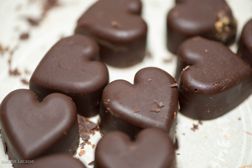 chocolate hearts candy