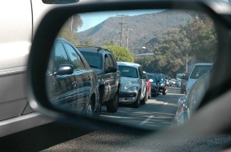 Mercer 19383 Afternoon, bumper-to-bumper traffic in Los Angeles.