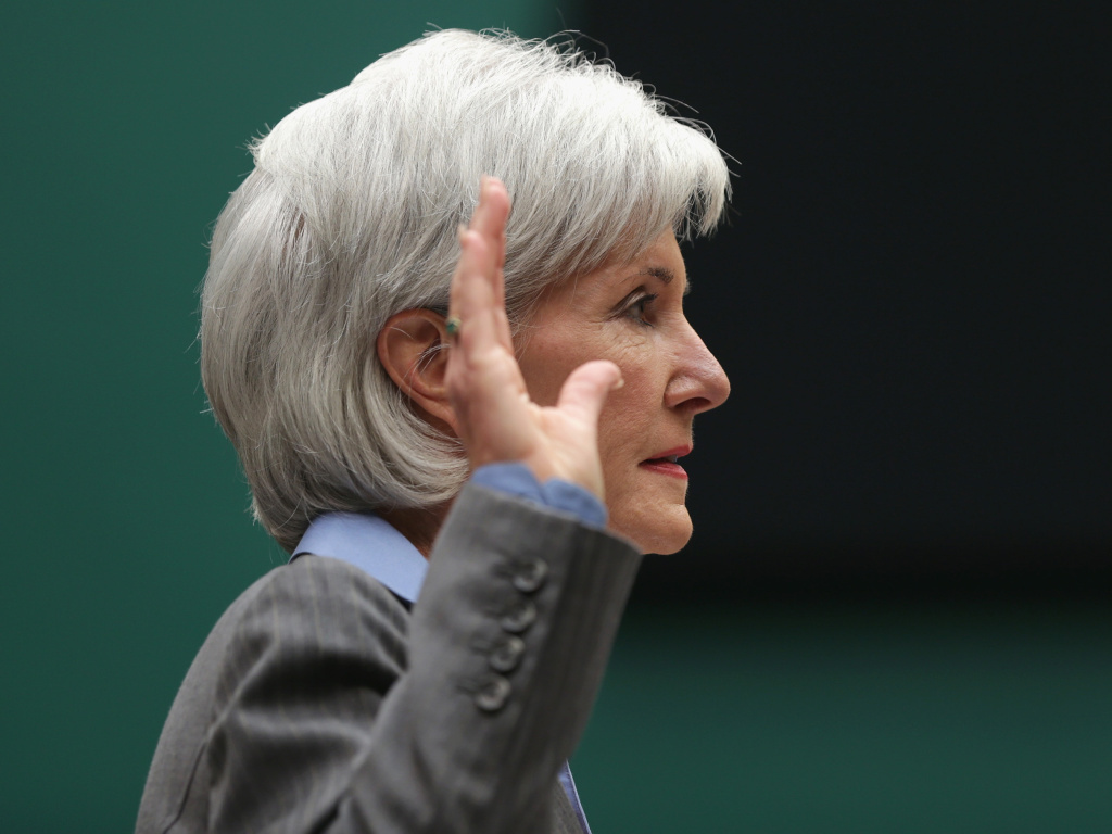 Health and Human Services Secretary Kathleen Sebelius as she was sworn in prior to the House Energy and Commerce Committee hearing Wednesday. Health and Human Services Secretary Kathleen Sebelius as she was sworn in prior to the House Energy and Commerce Committee hearing Wednesday.