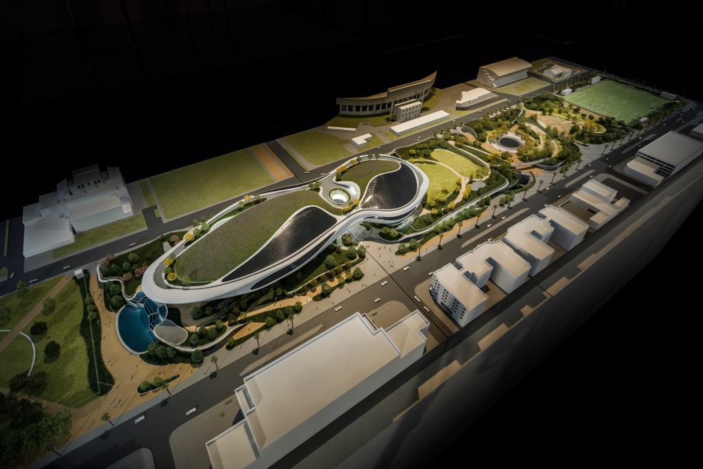 The model of the Lucas Museum The model of the Lucas Museum