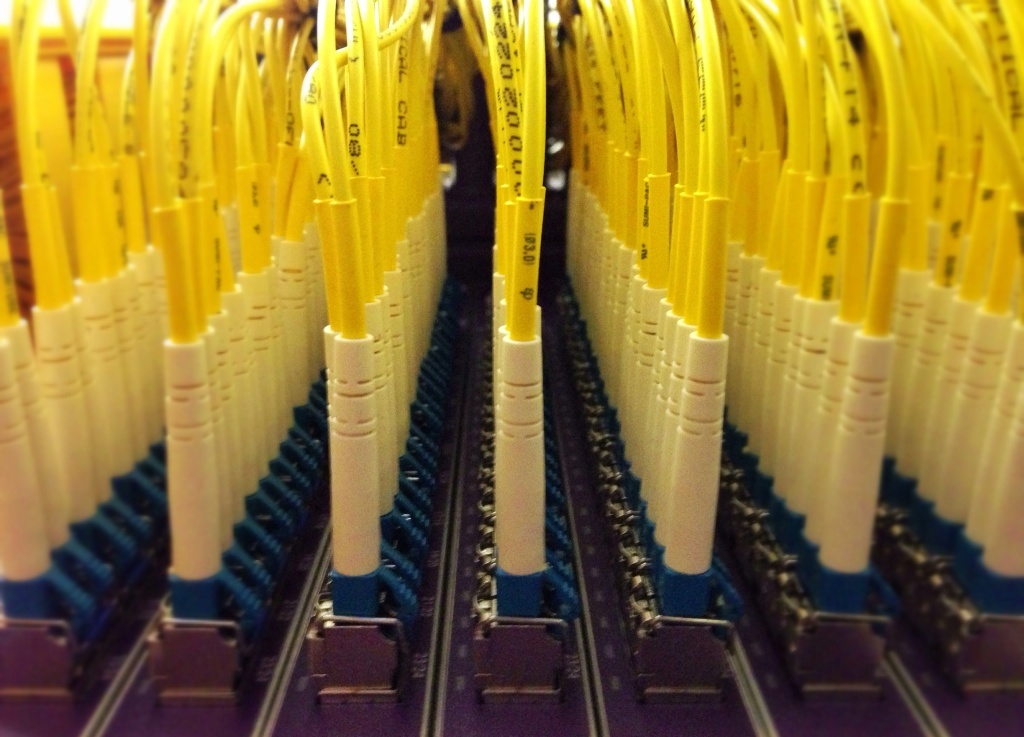 Fiber optic cables used for high speed Internet service. Fiber optic cables used for high speed Internet service.