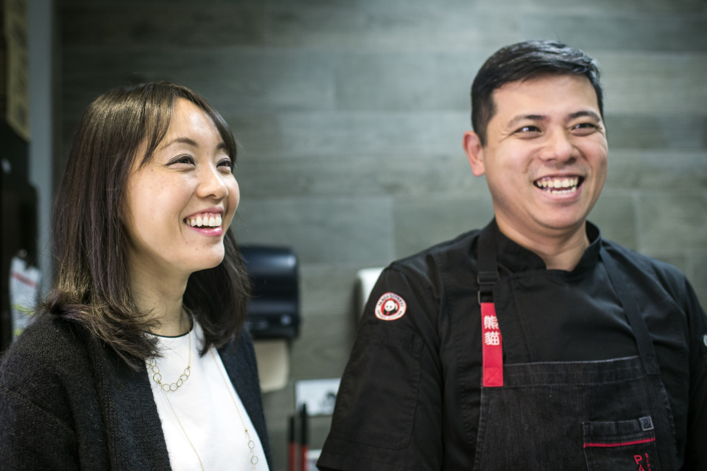 Panda Express - 2 Andrea Cherng, left, is chief marketing officer and Jimmy Wang is director of culinary innovation for Panda Express. The restaurant group first started in 1983.
