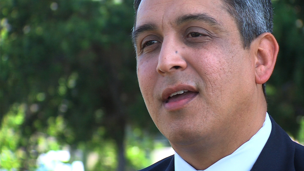 San Diego City Council District 9 candidate Ricardo Flores talks in a Kensington park near his home, March 18, 2016. San Diego City Council District 9 candidate Ricardo Flores talks in a Kensington park near his home, March 18, 2016.