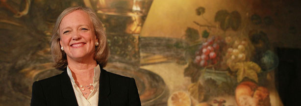 California Republican gubernatorial candidate and former eBay CEO Meg Whitman smiles as she speaks to the Greater San Jose Hispanic Chamber of Commerce March 18, 2010 in San Jose, California.