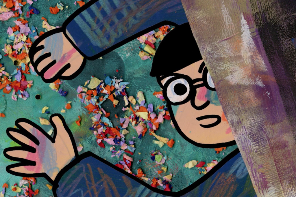 While mostly hand-drawn, Shaw's film also uses a combination of photographic elements. While mostly hand-drawn, Shaw's film also uses a combination of photographic elements.